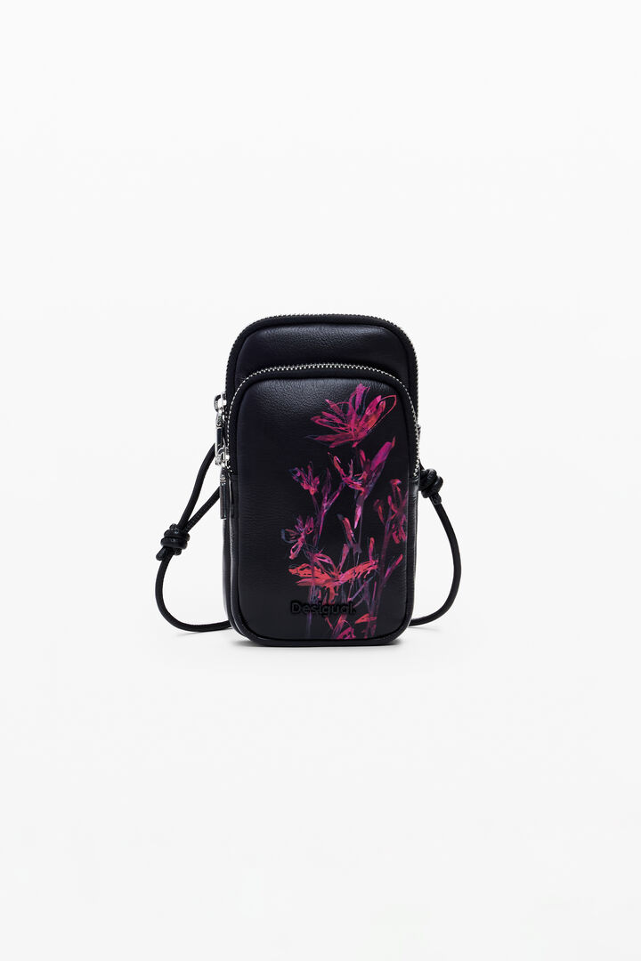 Faux leather phone holder-wallet