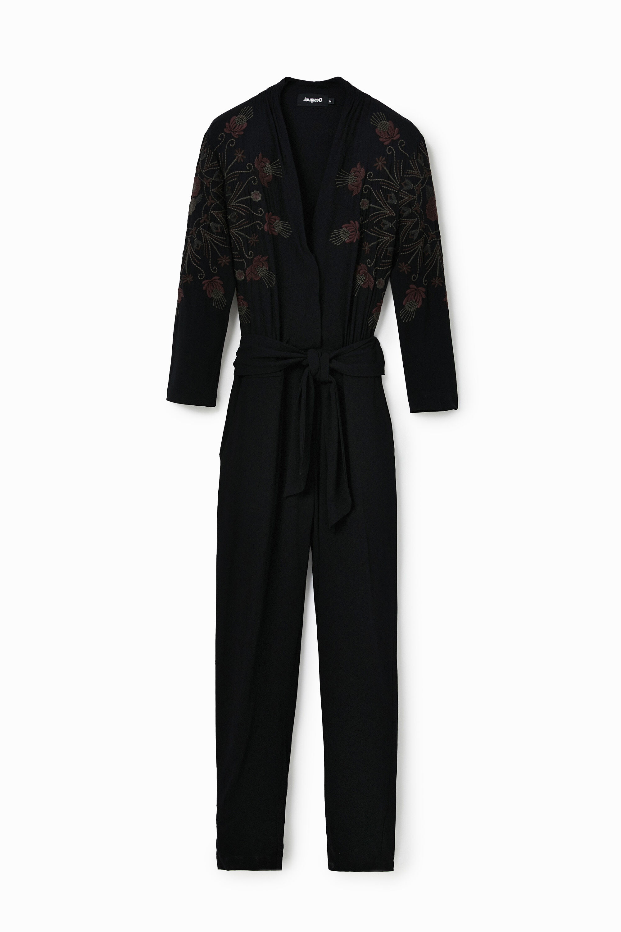 Langer Jumpsuit aus Viskose Blumenmuster
