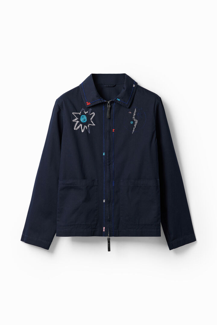 Jacket with embroidered details.