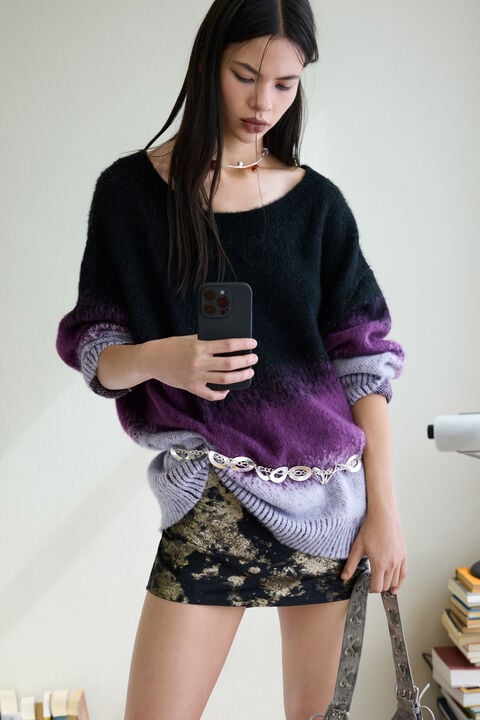 MAGLIONE A MAGLIA SFUMATA