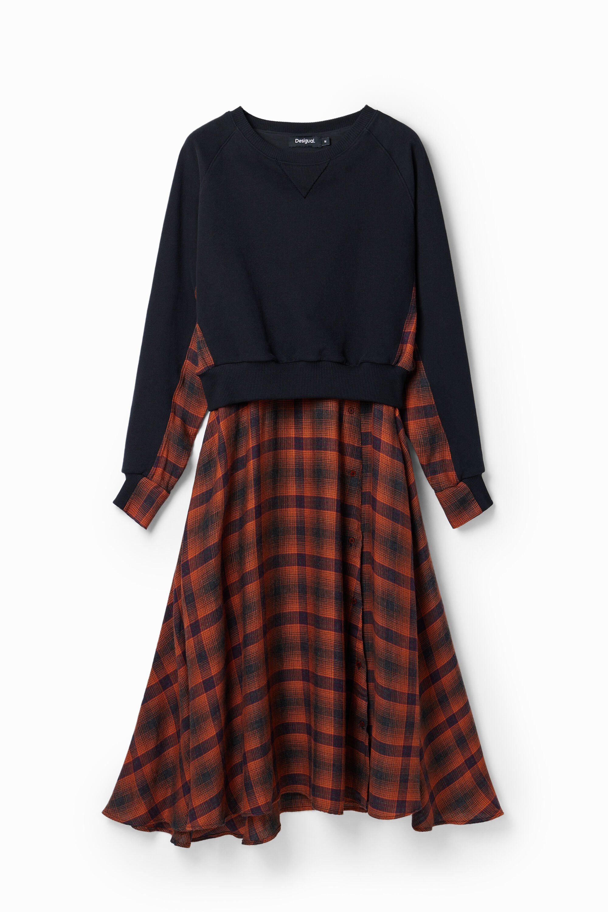 Vestido best sale cuadros desigual