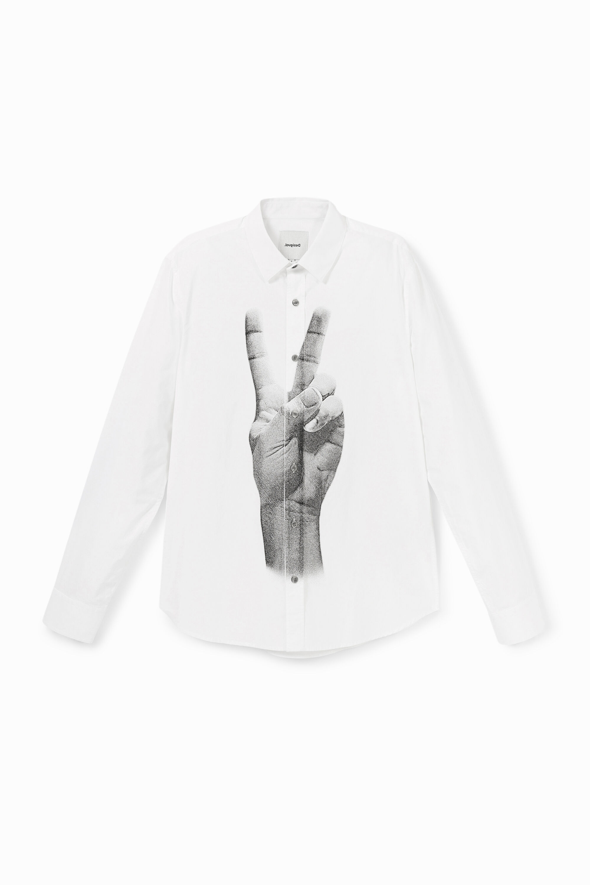 Photographic print hand T-shirt - WHITE - M