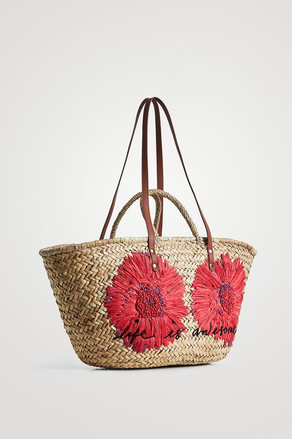 Flower embroidery basket | Desigual