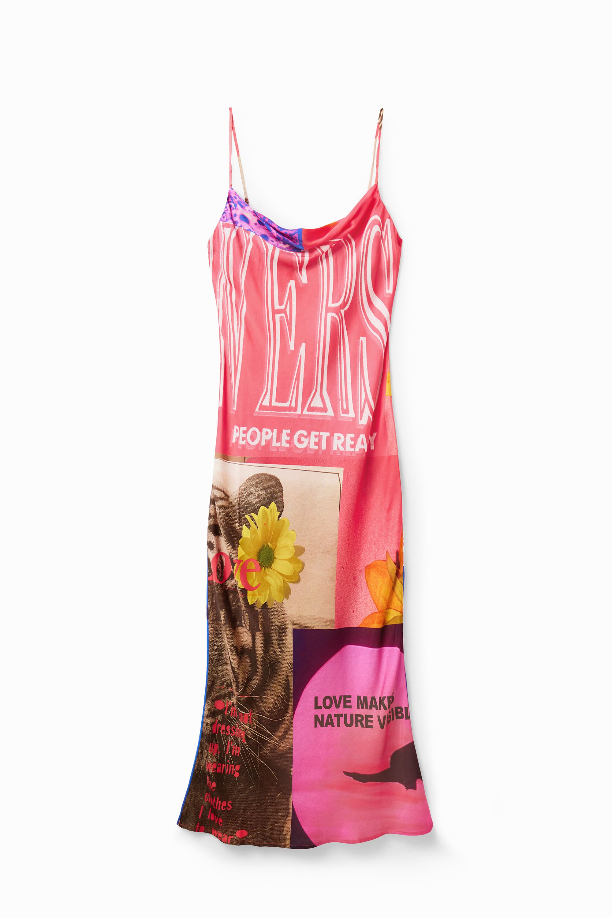 Desigual Collage lingerie midi dress