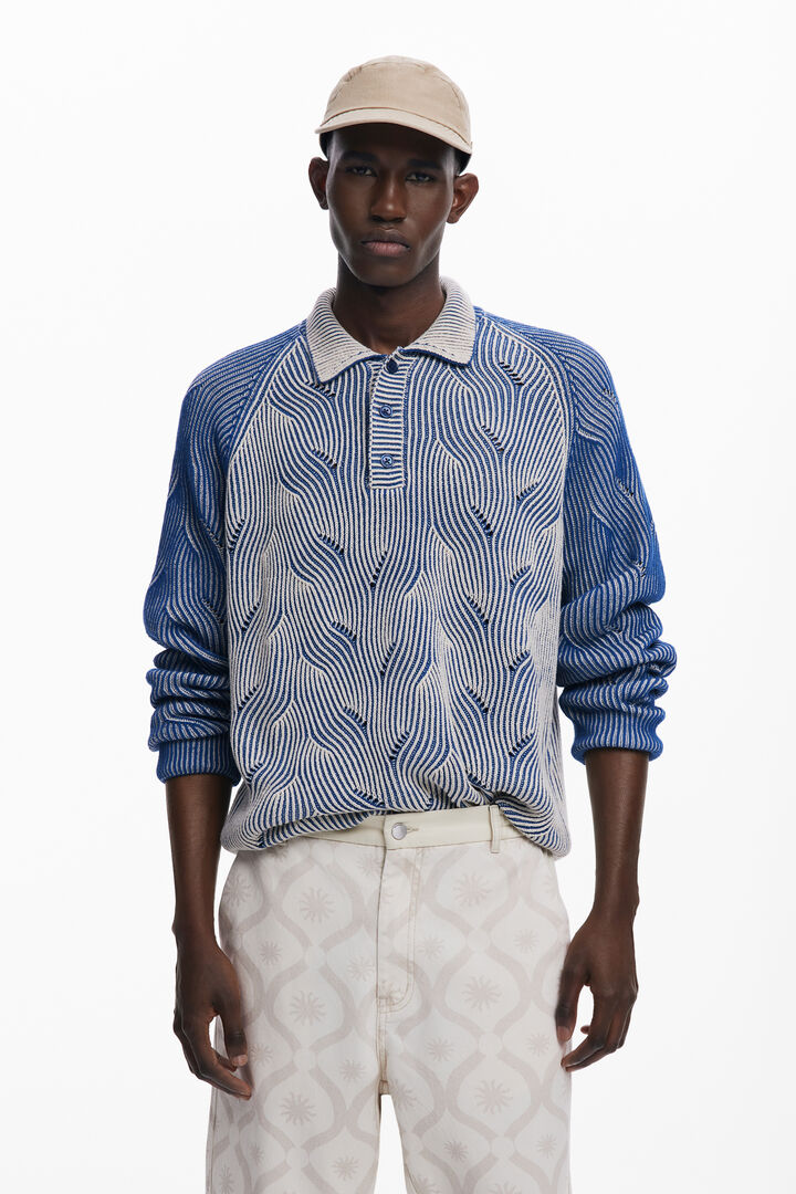 Heathered polo sweater | Desigual