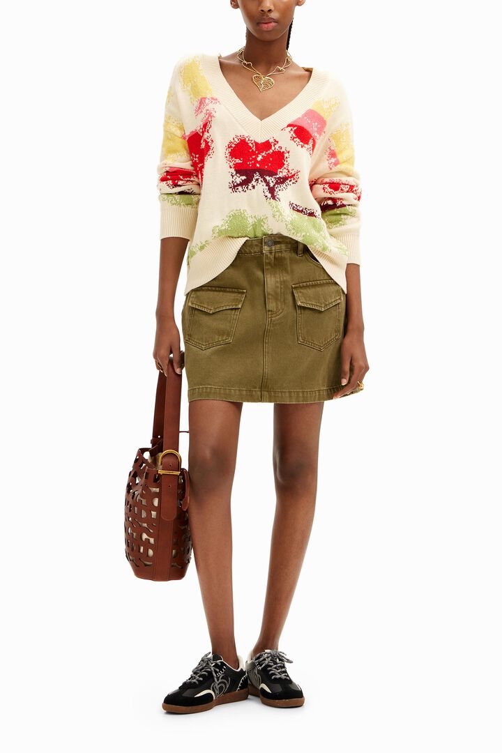 Pull oversize fleurs | Desigual