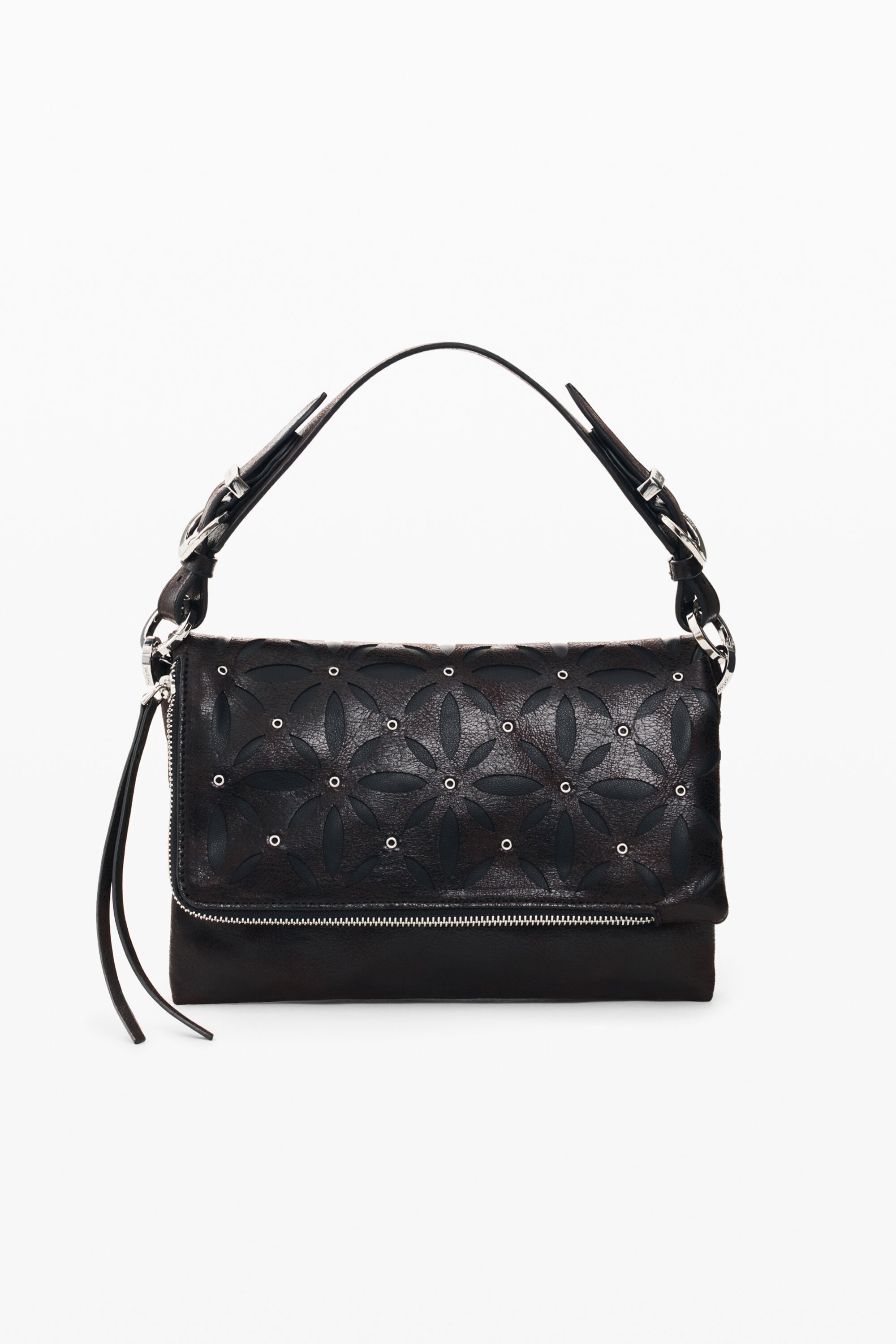 Desigual Donna Nero Borsa Trapuntata Media U