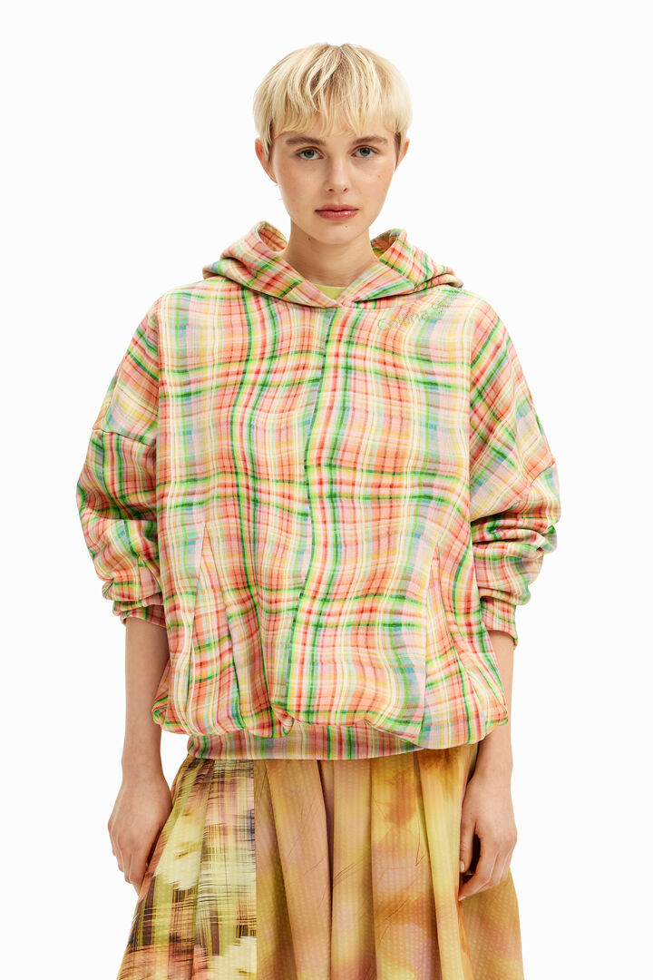 Collina Strada multicoloured gingham sweatshirt