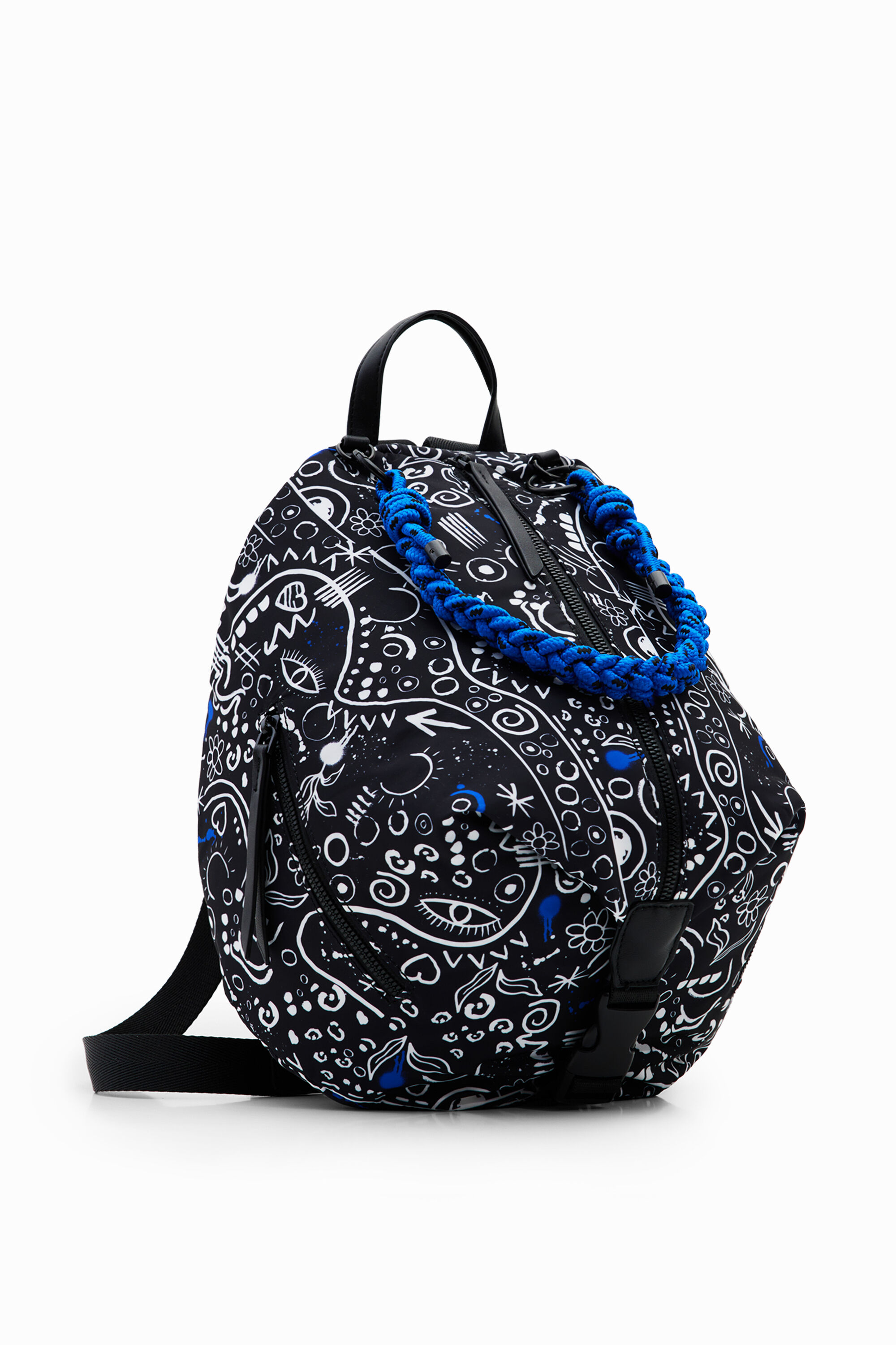 Small multi-position backpack - BLACK - U