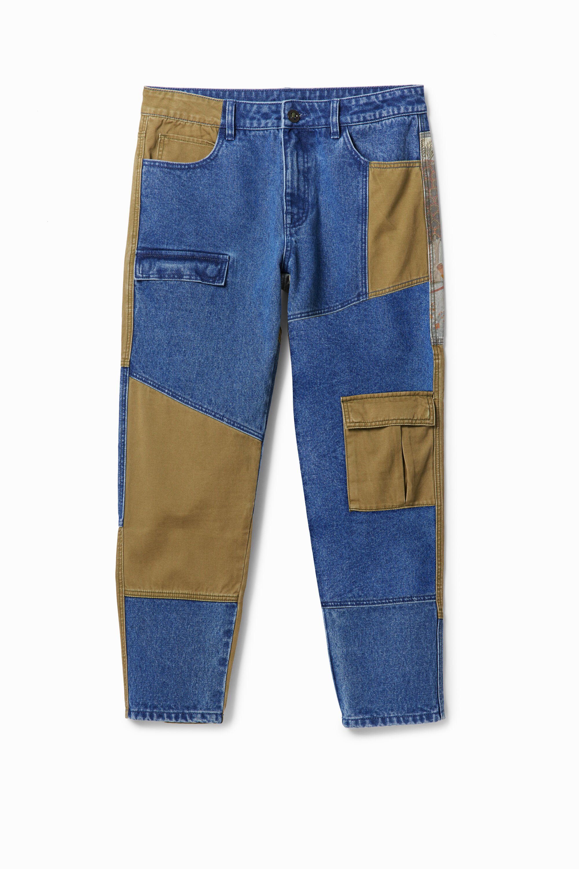 Pantalón denim cargo