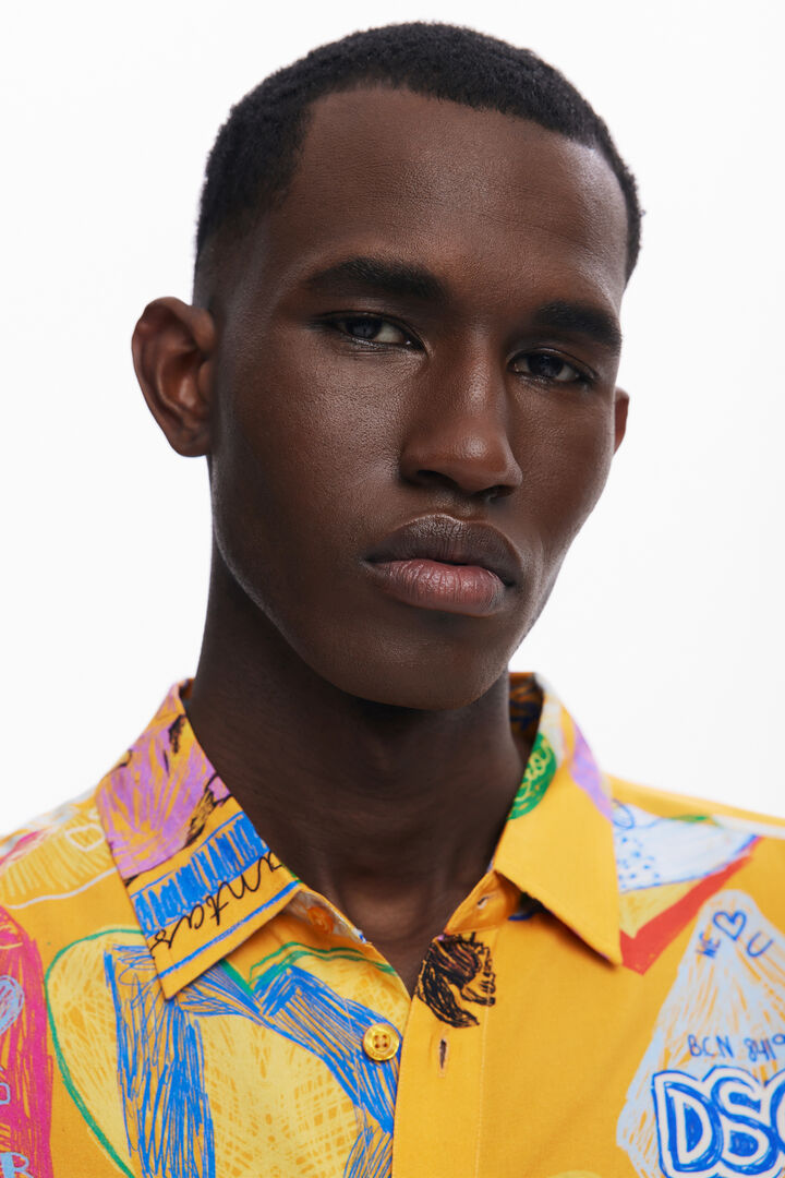 Short-sleeve shirt with fruits | Desigual