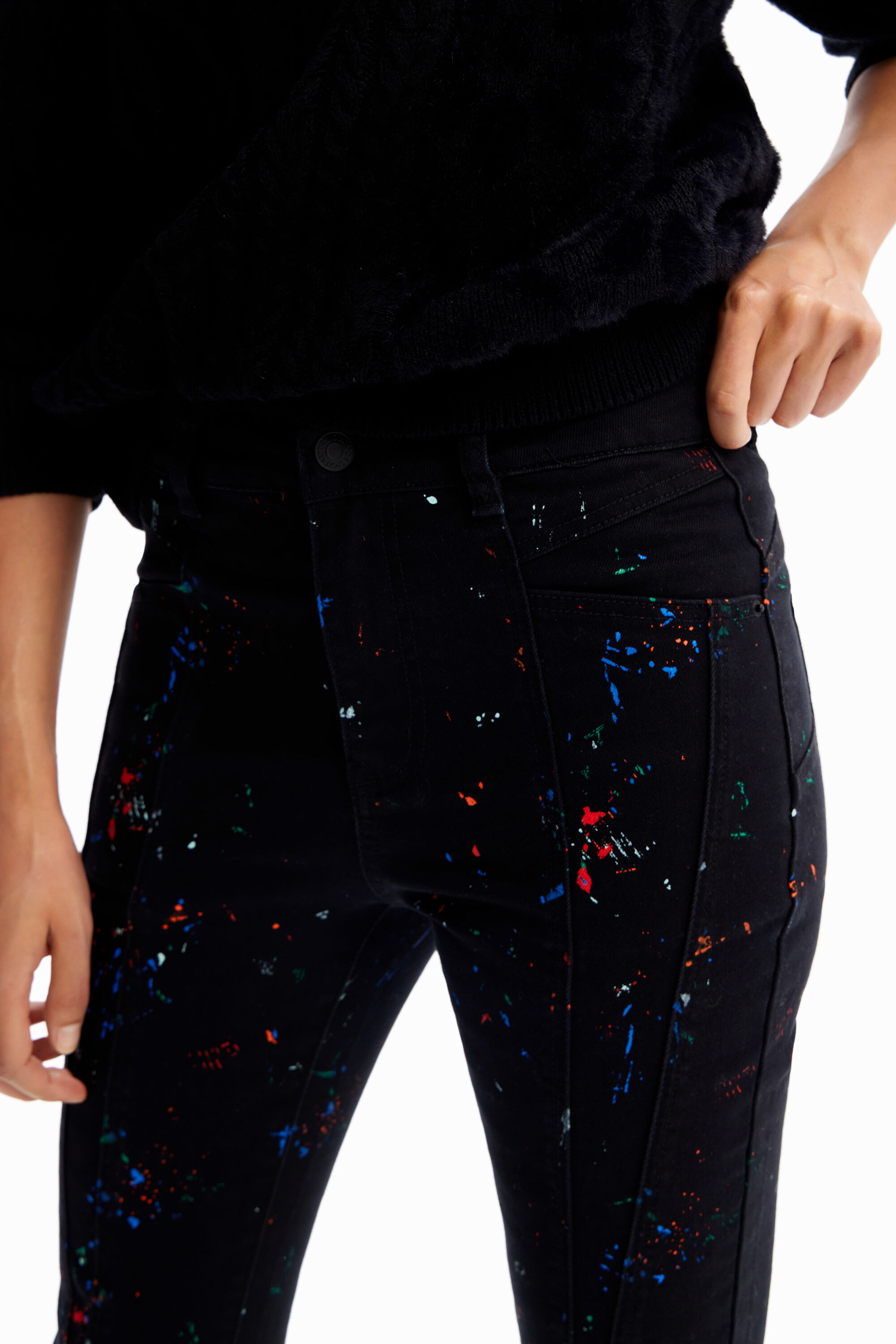 Jeans con tasche sales dipinte