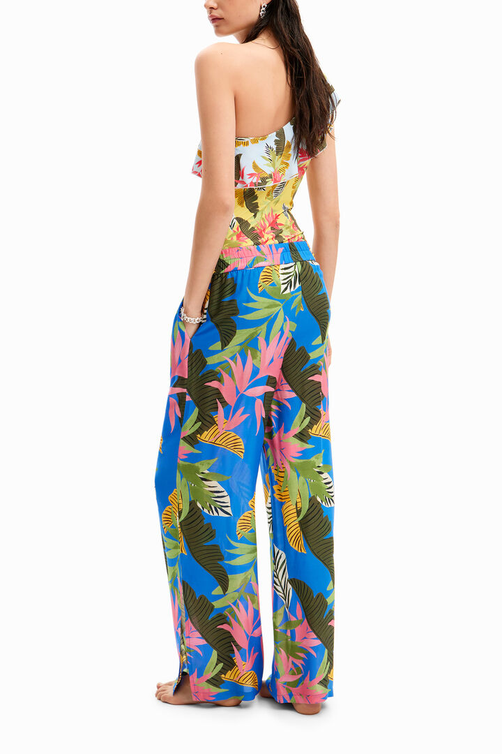 Tropical wide-leg trousers | Desigual