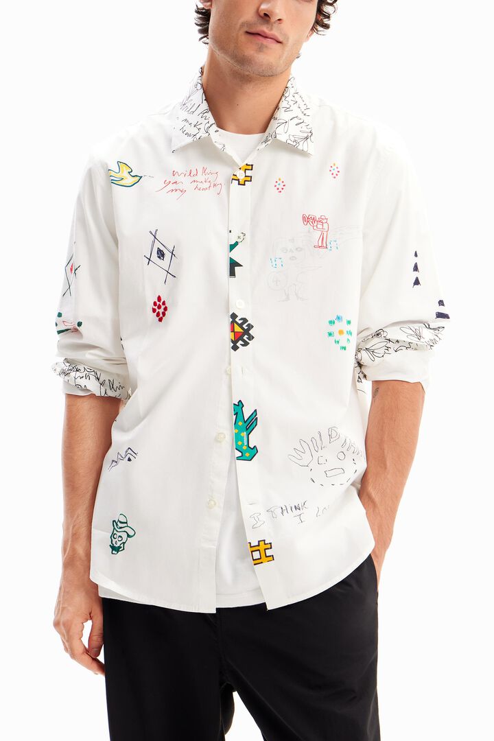 Camisa ilustrada mensajes | Desigual