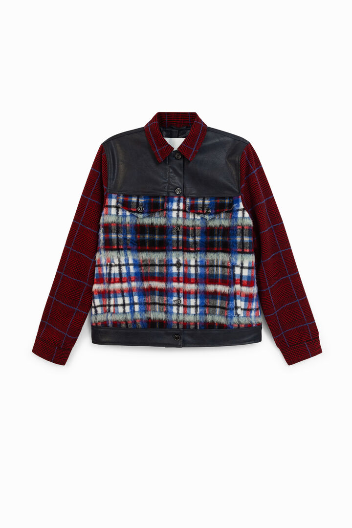 Chaqueta tartán pelo | Desigual