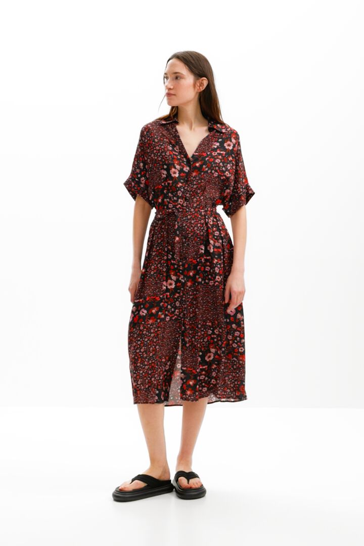 Floral midi shirt dress | Desigual