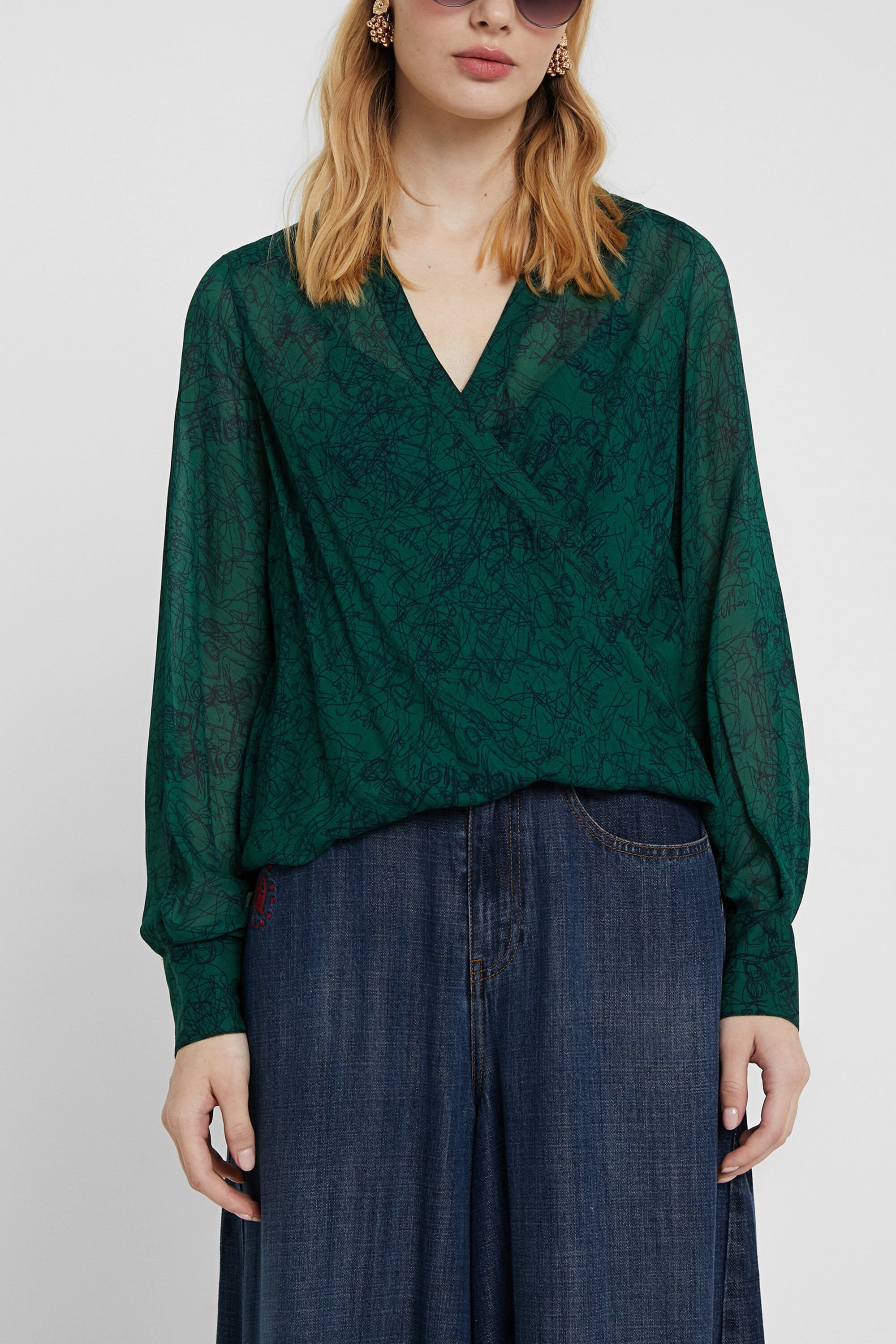 Doppia blusa incrociata davanti Desigual