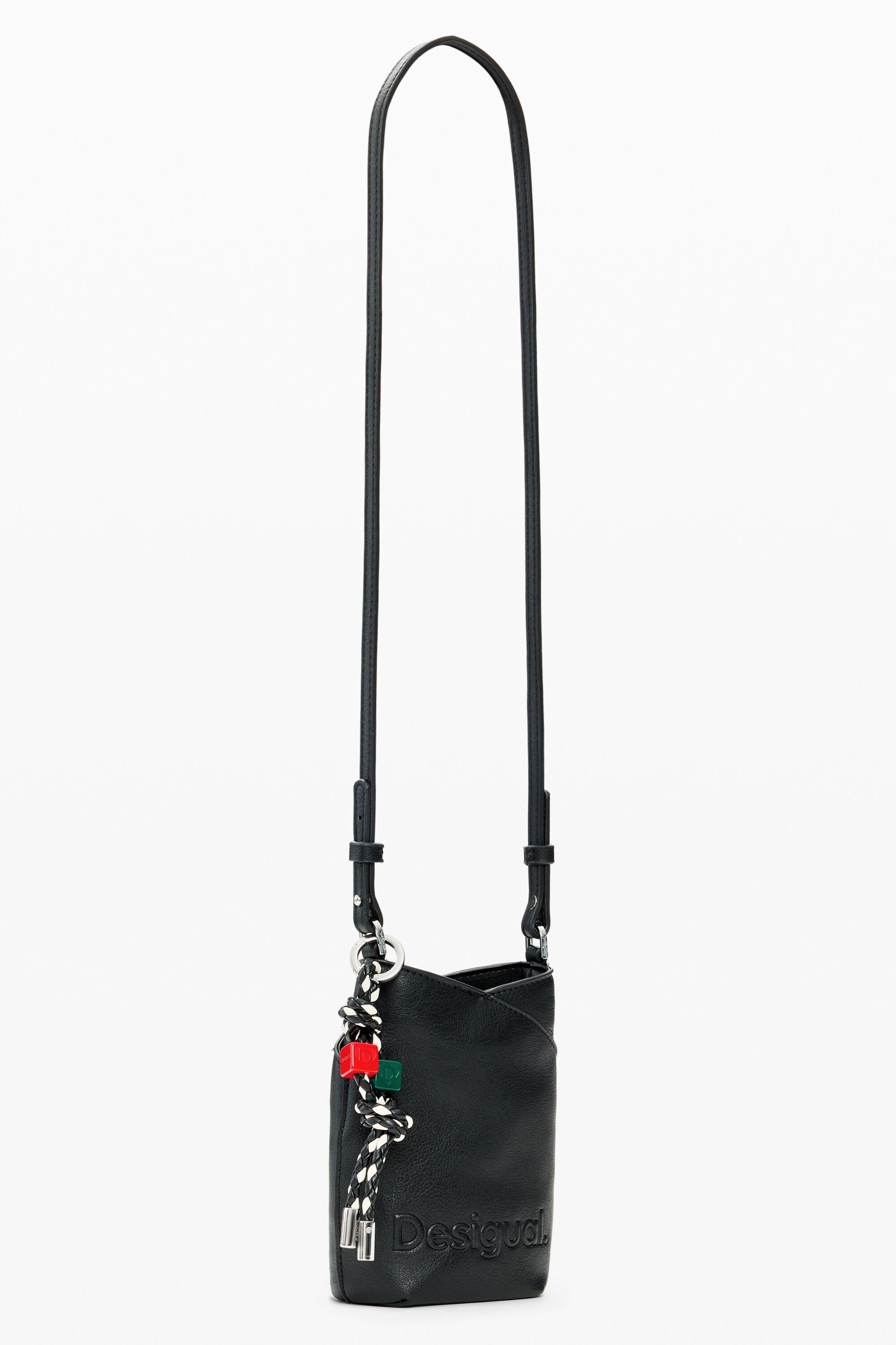 Mobile phone holder charms black women's accessories I Desigual.com