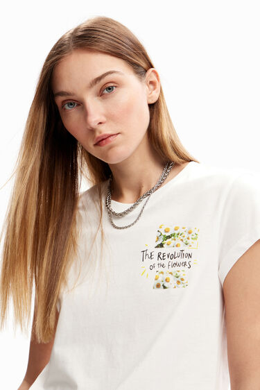 Camiseta mensajes flores | Desigual