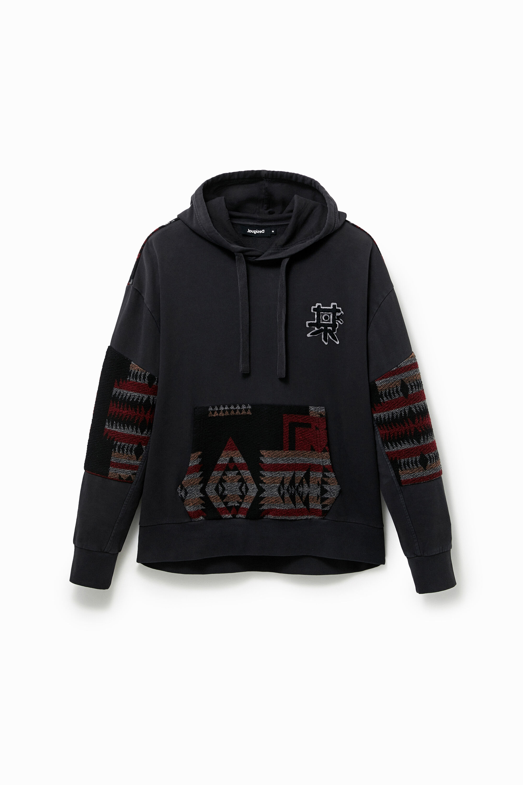 Brauner Sweater Ethno-Bordüre