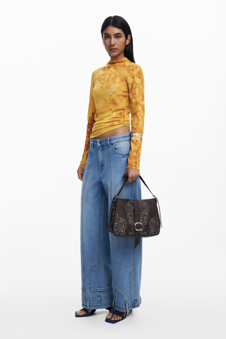 Medium faux leather buckle bag | Desigual