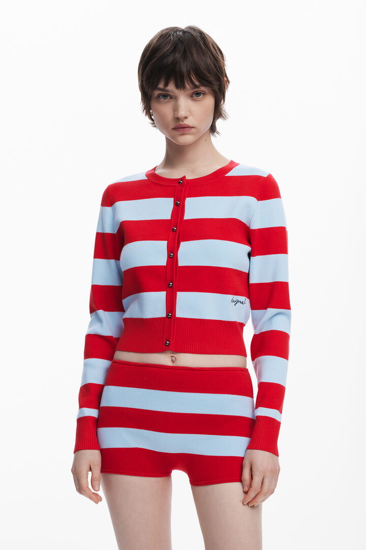 Ribbed striped cardigan | Desigual