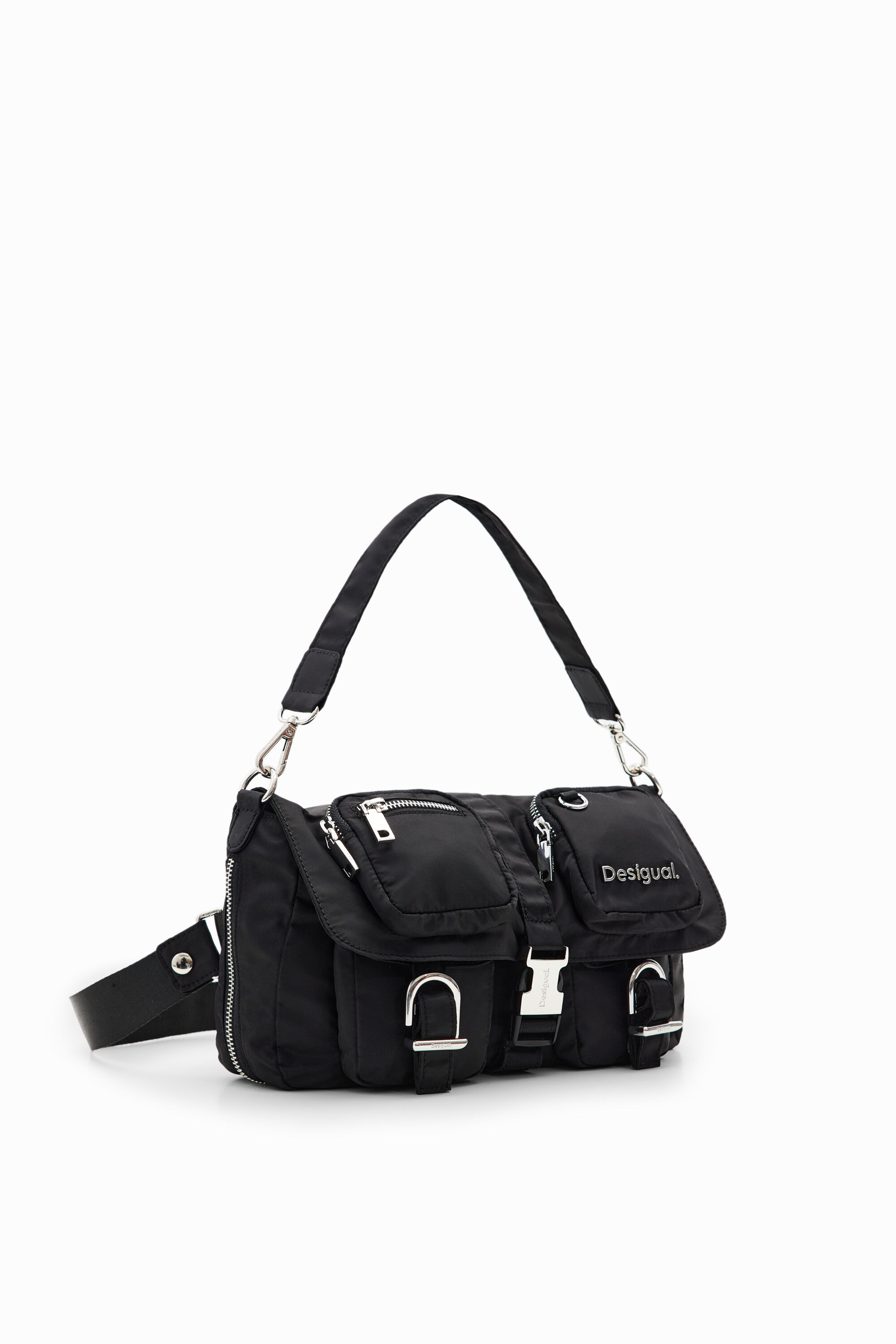 Pockets crossbody bum bag - BLACK - U