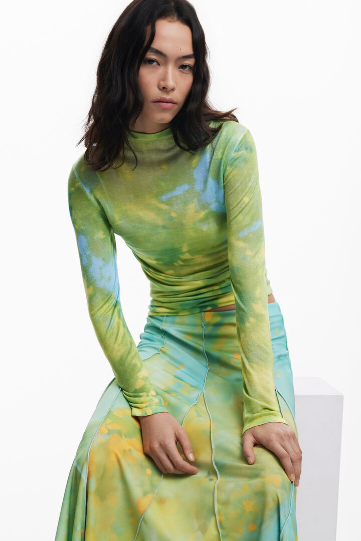 Long godet skirt | Desigual