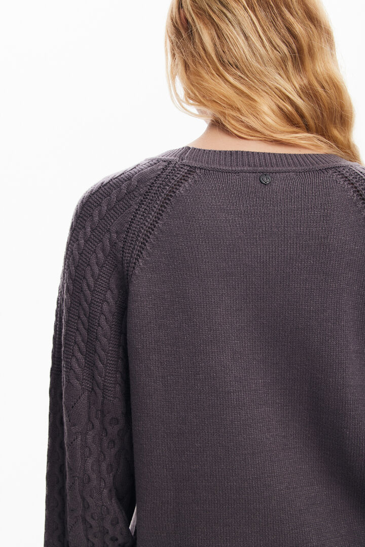 Textured sleeve sweater | Desigual