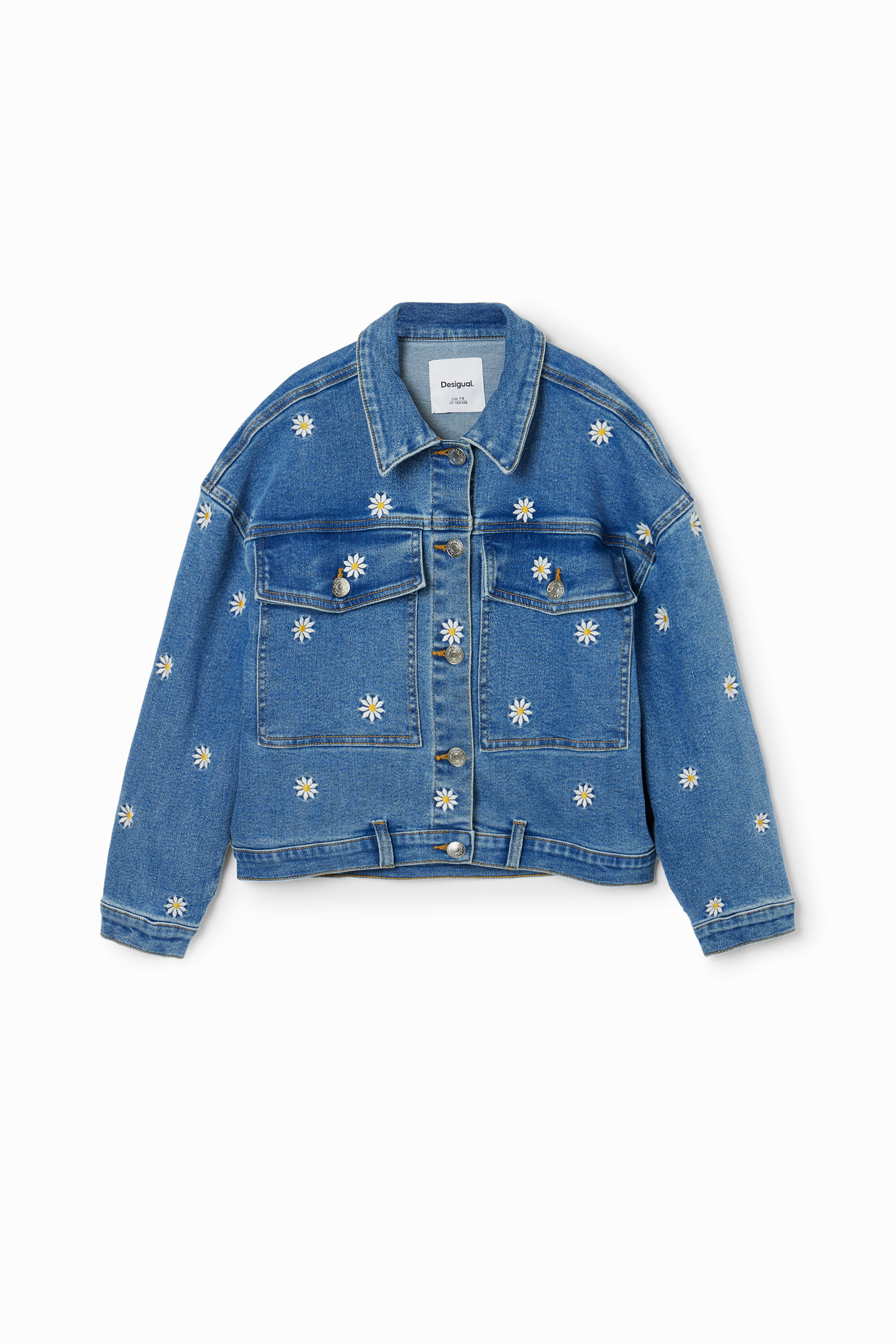 Chaqueta vaquera trucker margaritas de nina I Desigual