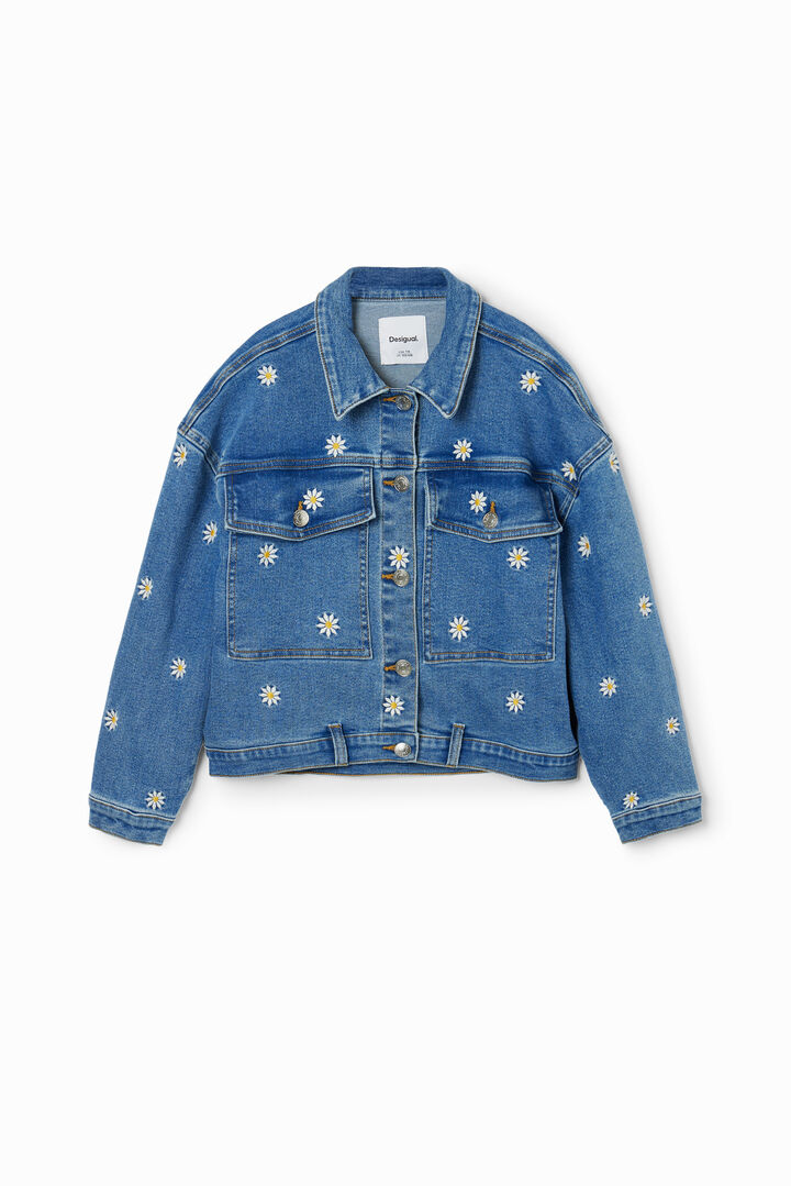 Chaqueta vaquera trucker margaritas | Desigual