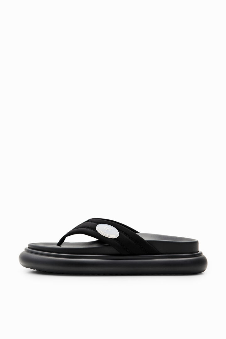 Platform toe post sandals