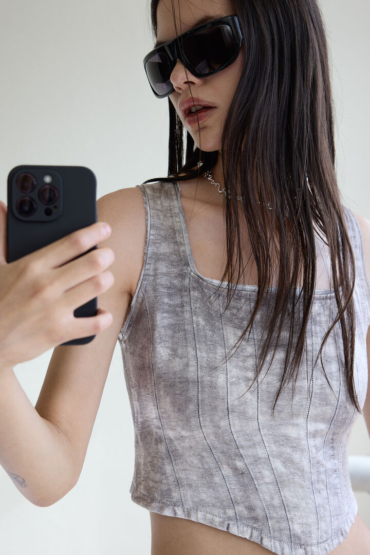 Pleated corset blouse | Desigual