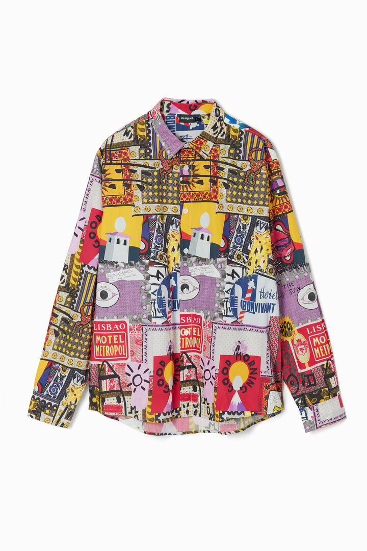 Camisa popel&iacute;n patchwork | Desigual