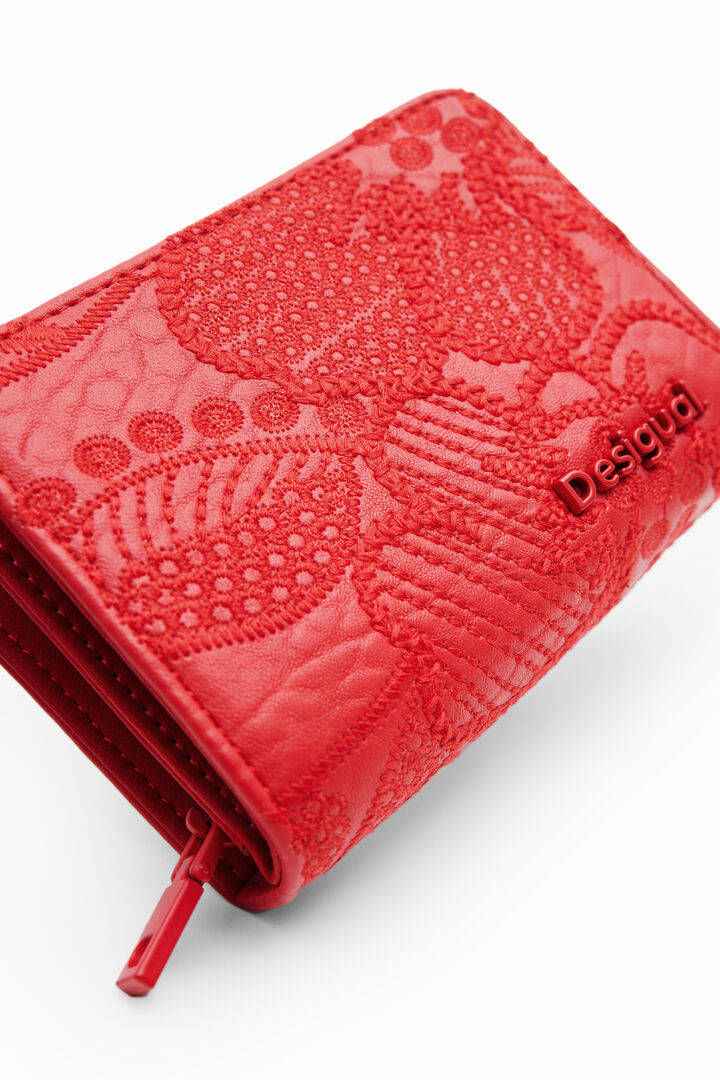 Cartera S bordada flores | Desigual