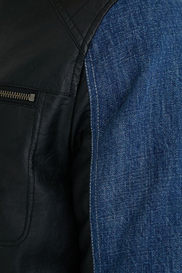 Jacket hybrid denim leather effect | Desigual