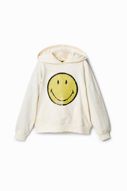 Reversible sequin Smiley® hoodie
