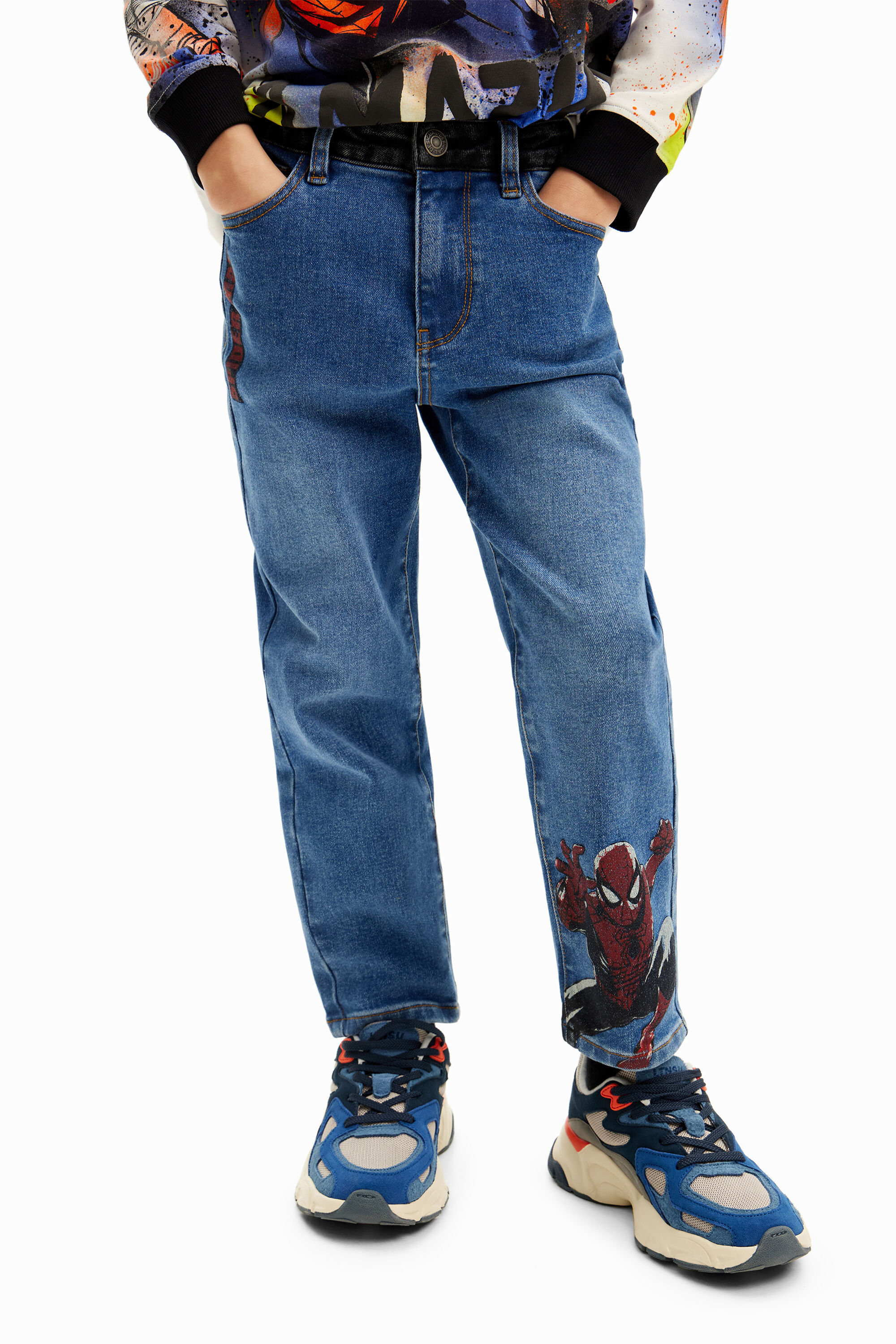 Desigual embroidered jeans online