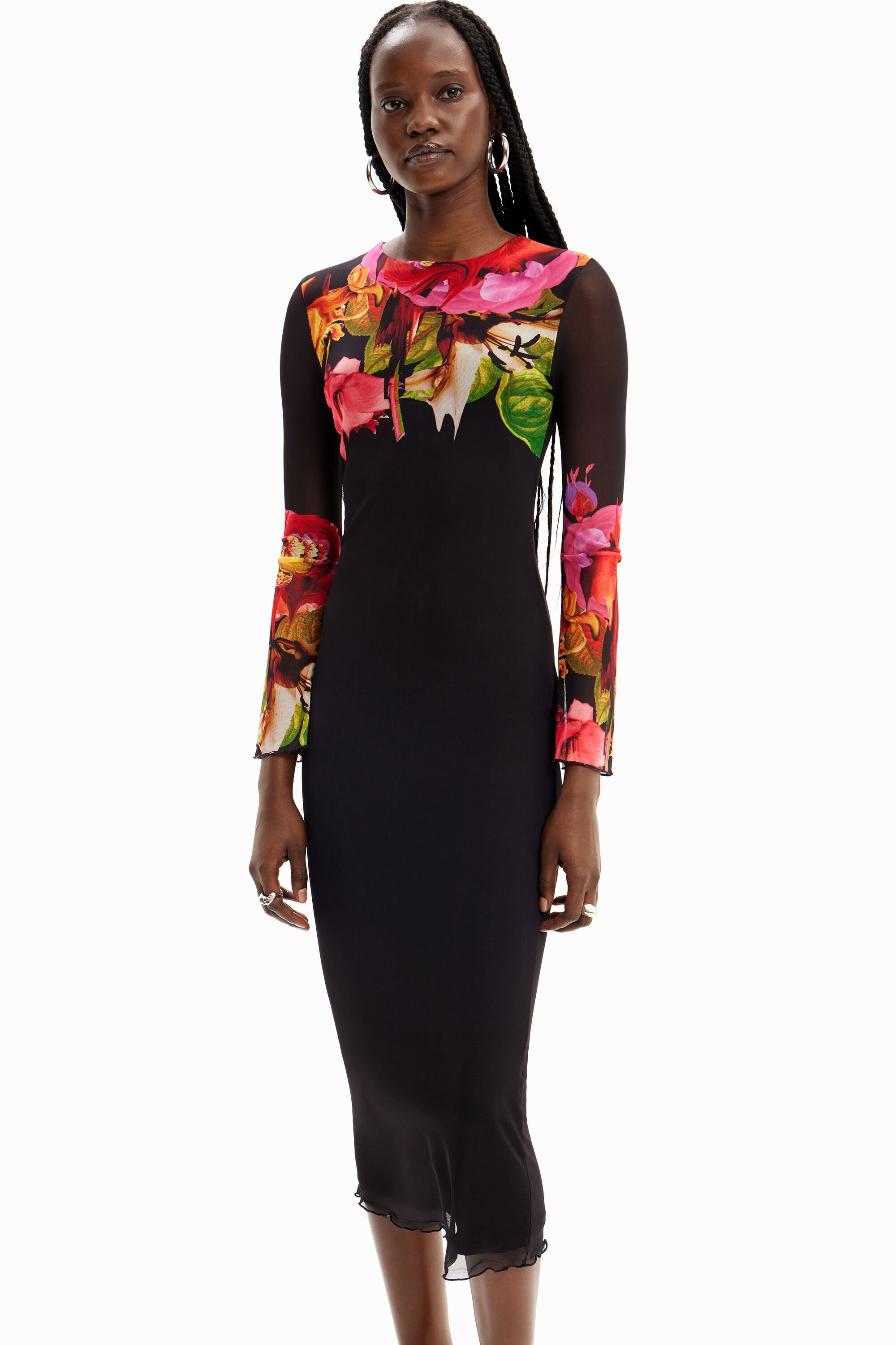 Robe tulle fleurs M. Christian Lacroix