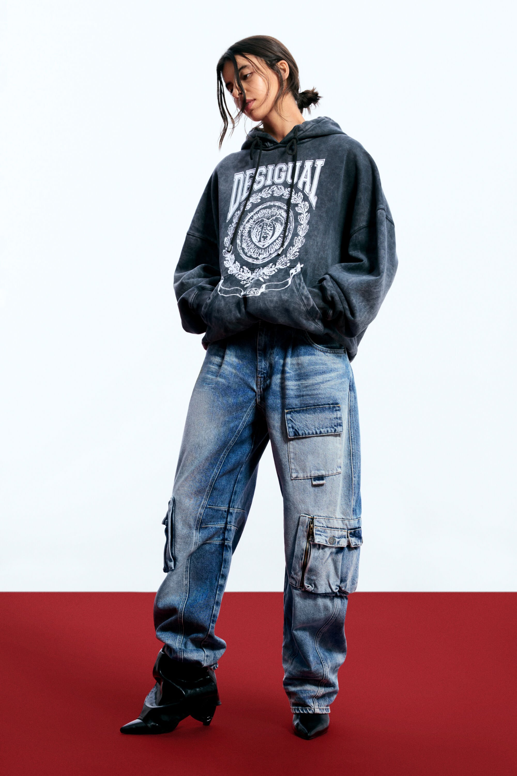 Desigual Sweatshirt met borduursels egonlab - BLACK