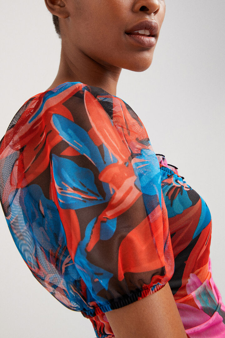 Floral ruched dress | Desigual