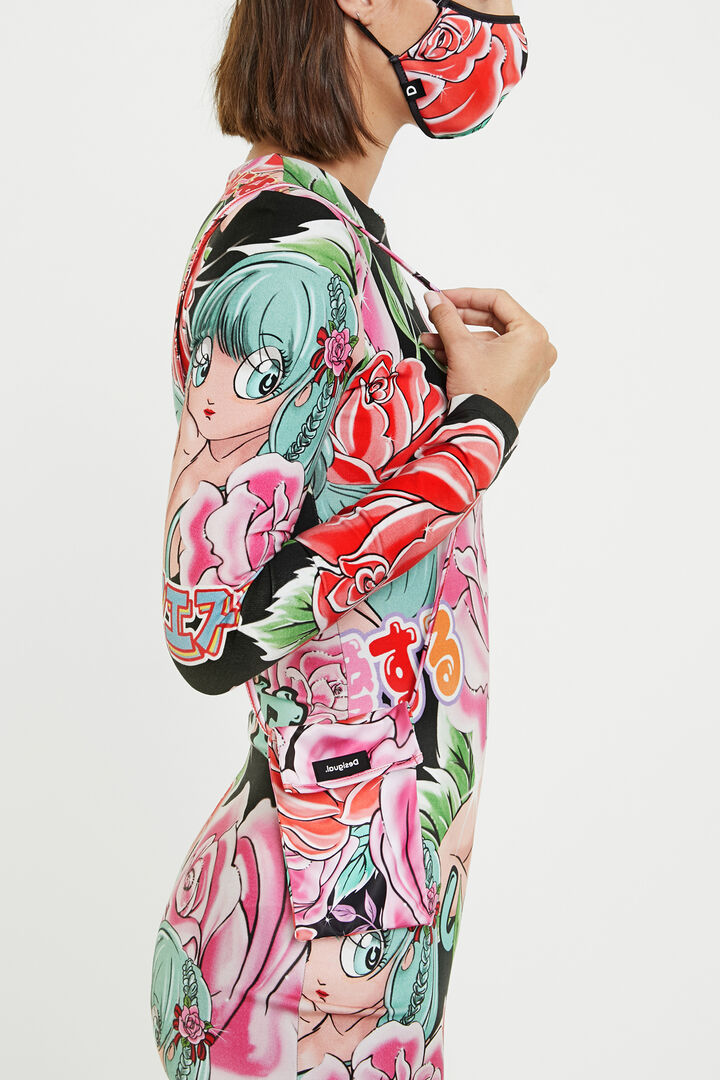 Mascarilla reversible Maxi-Floral + funda | Desigual