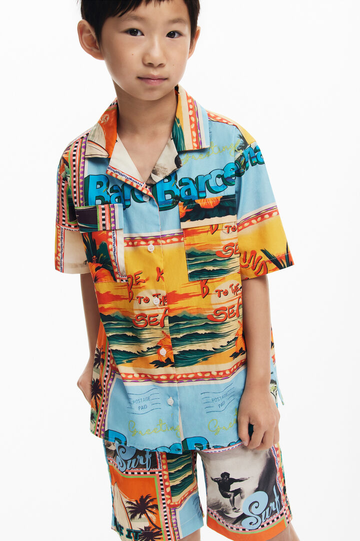 Chemise cartes postales tropicales | Desigual