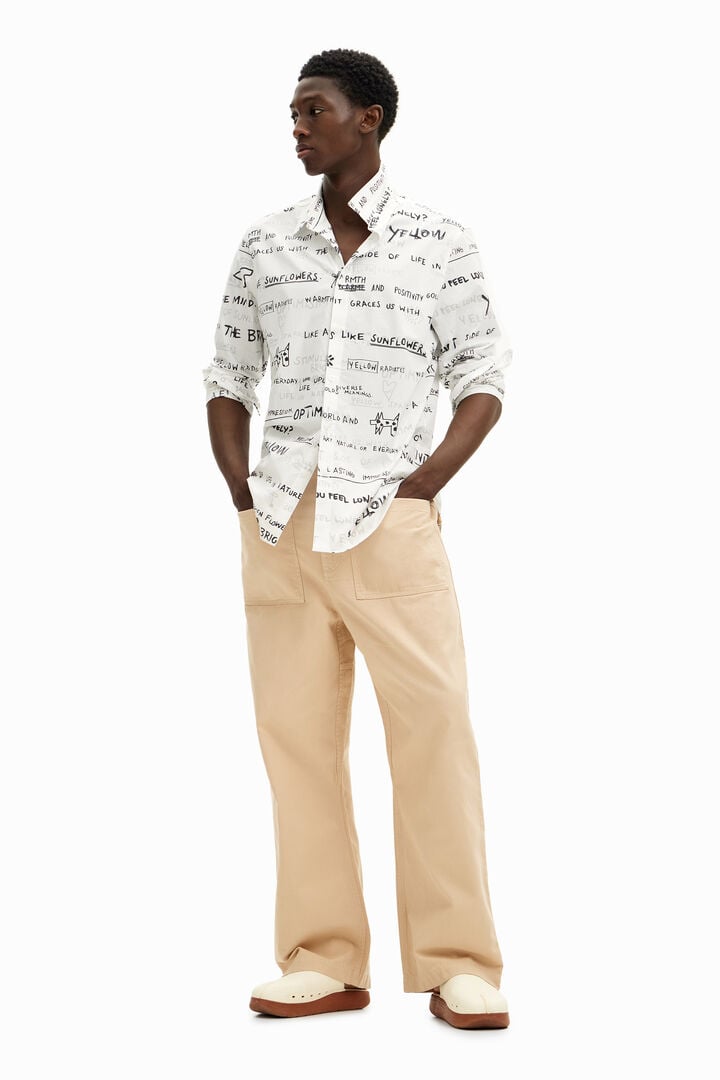 Camisa de manga larga lettering | Desigual