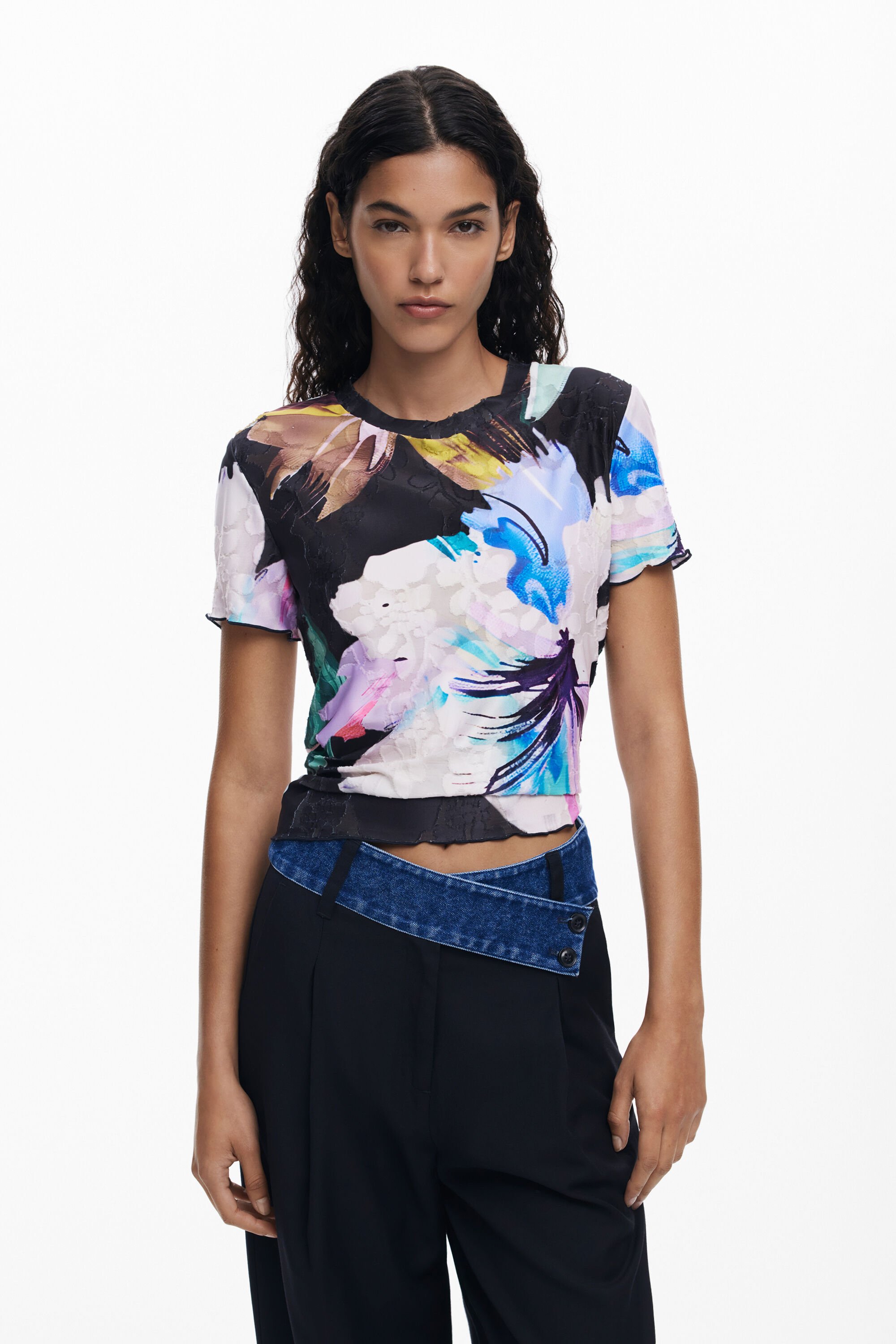 T-Shirt mit Blumenmuster