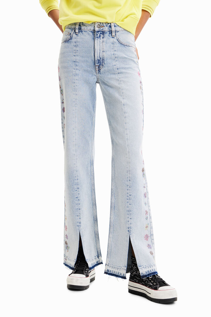 Jeans Wide Leg Blumen | Desigual