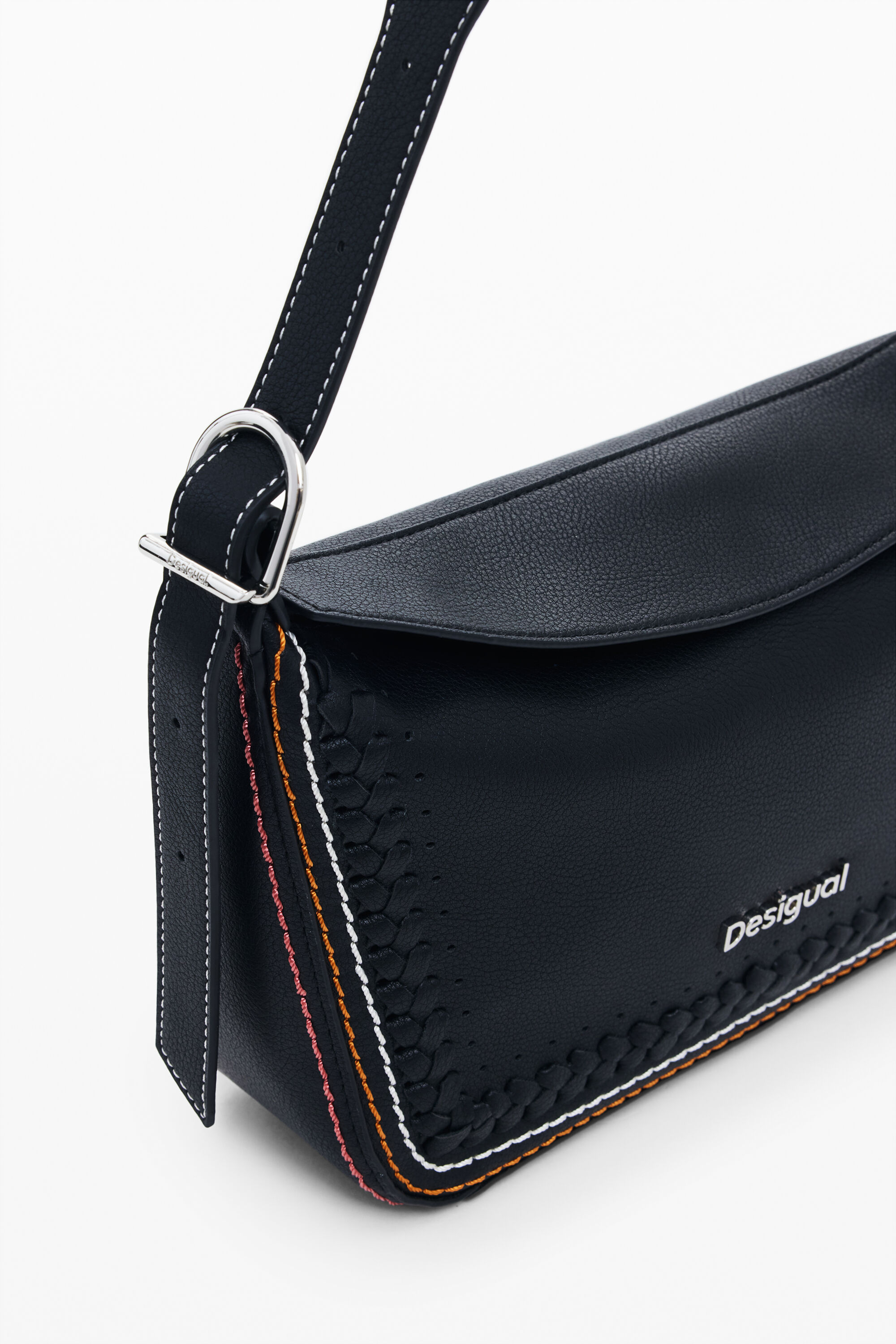 Desigual Bag With Braided Details In Black