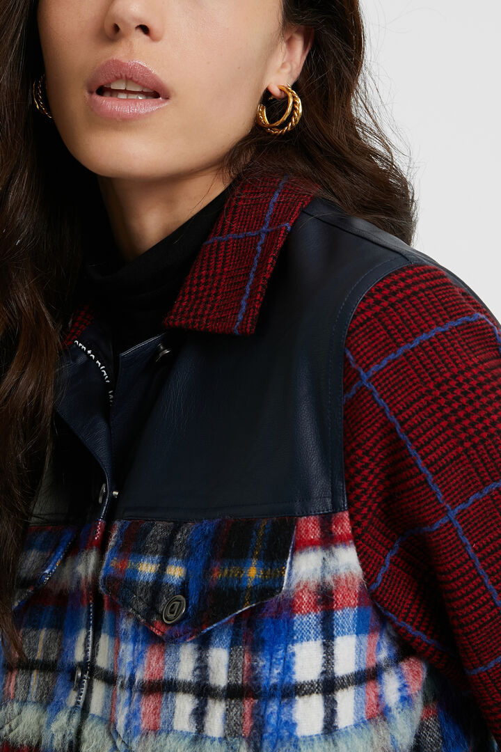 Chaqueta tartán pelo | Desigual
