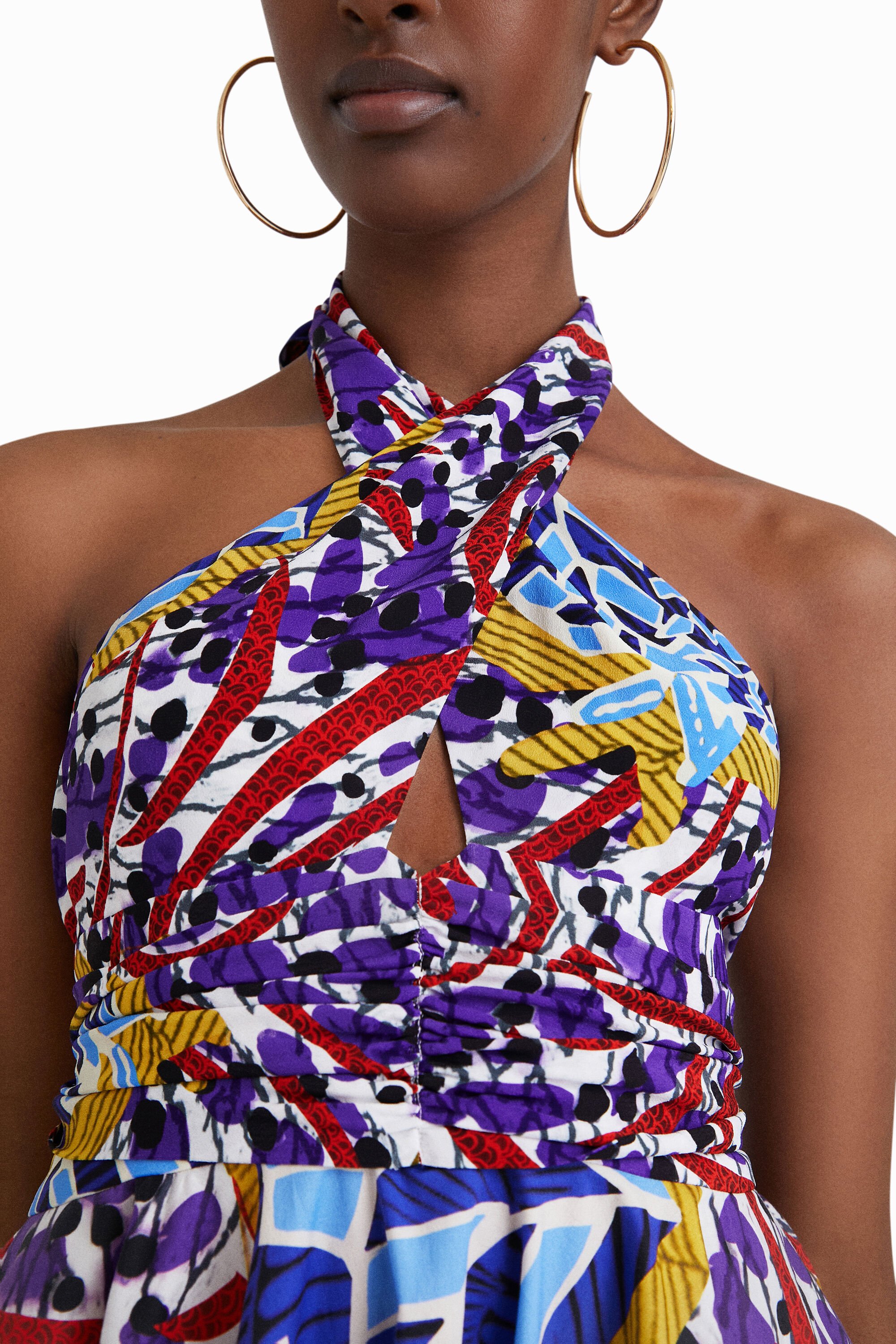 Robe courte lacee Stella Jean