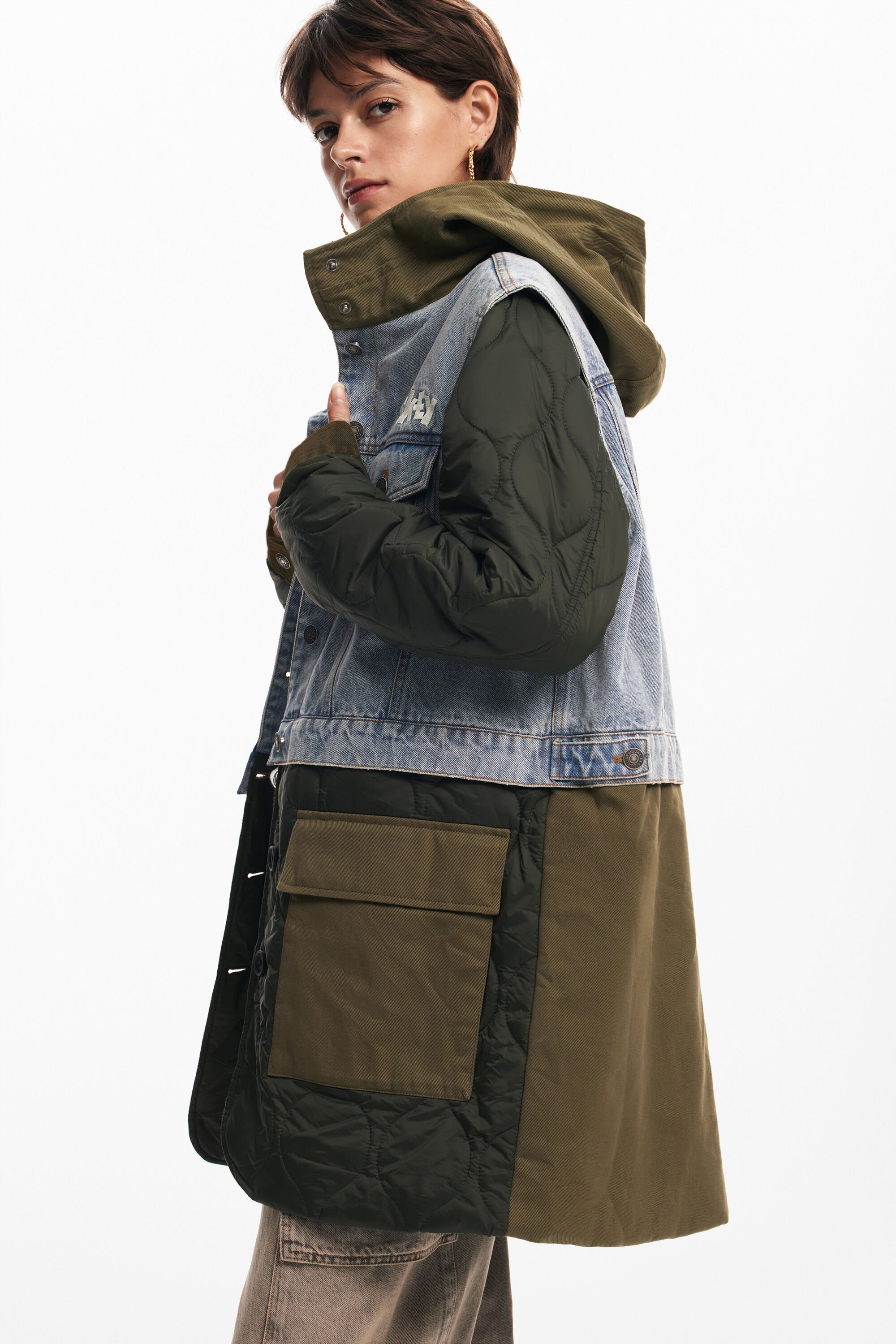 Hybrid parka top